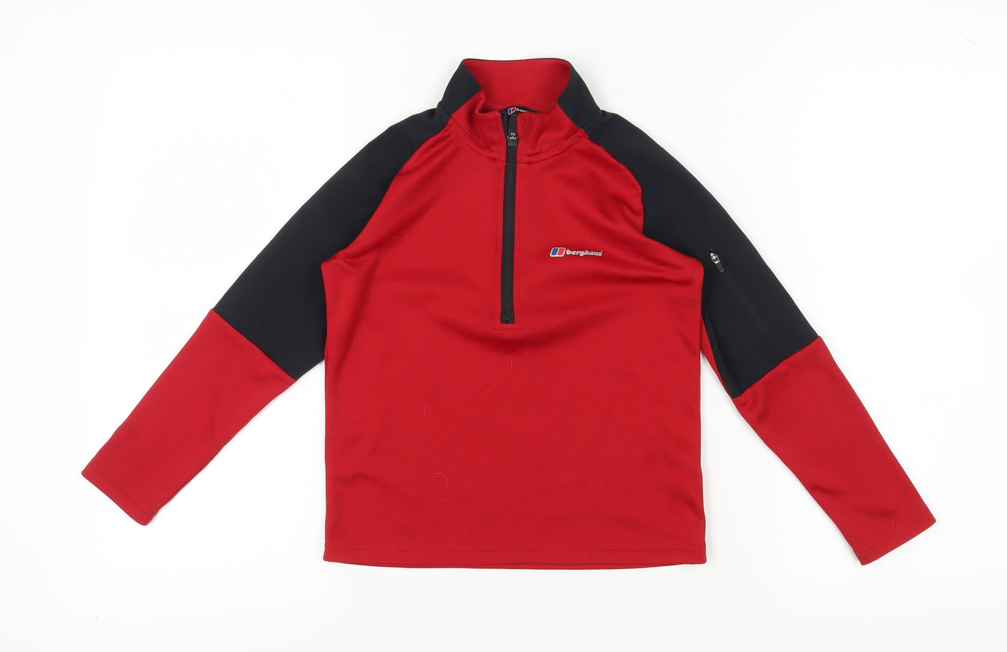 Berghaus Boys Red Black Pullover, Size 7-8 Years
