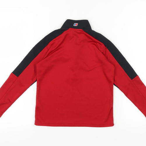 Berghaus Boys Red Black Pullover, Size 7-8 Years