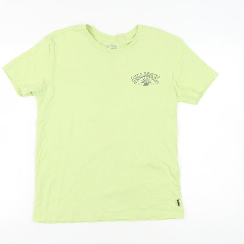 Billabong Men's Green XS T-Shirt, Logo, Crew Neck