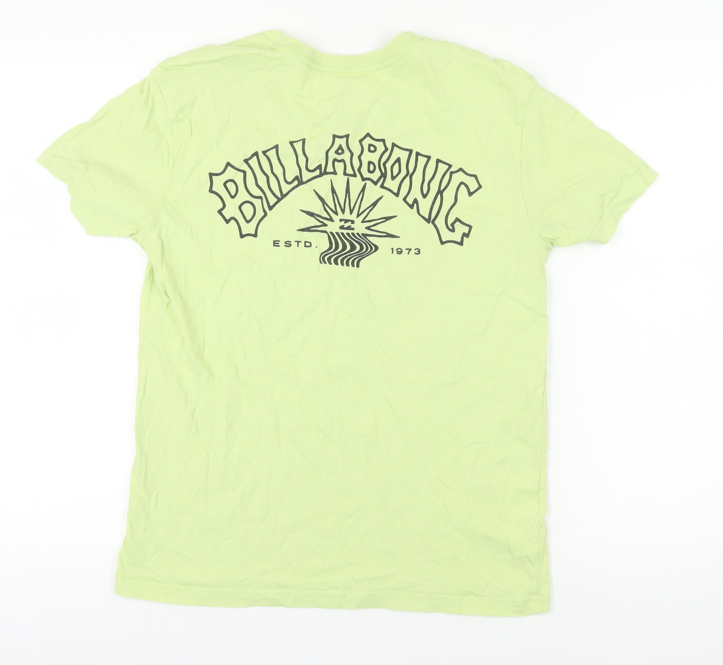 Billabong Men's Green XS T-Shirt, Logo, Crew Neck