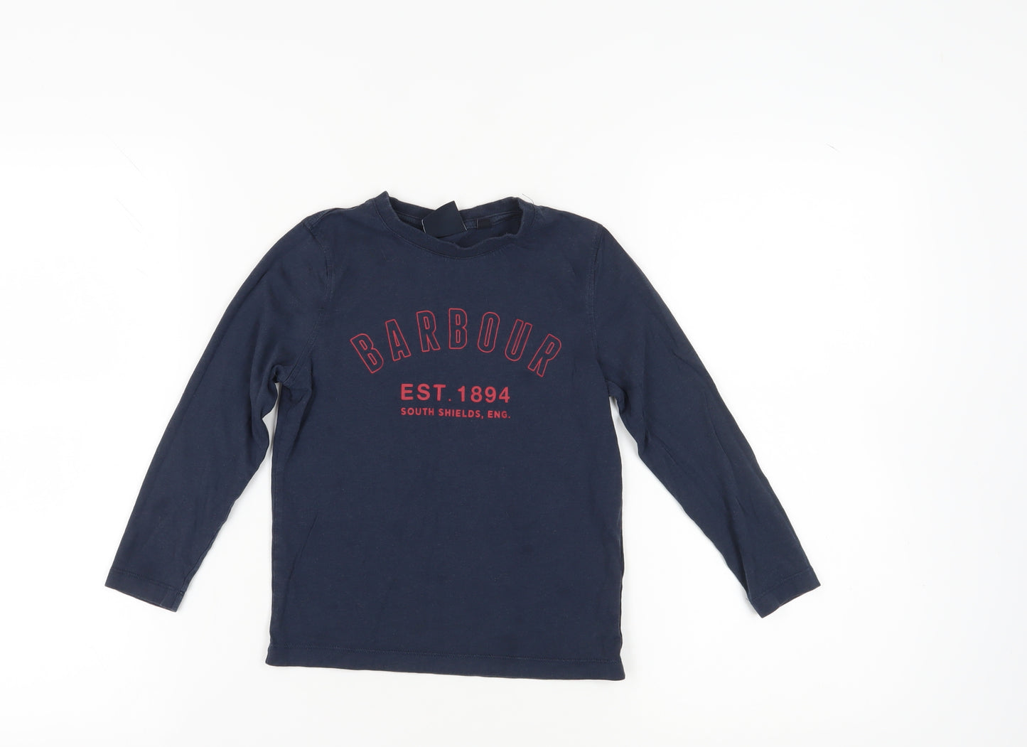 Barbour Boys Blue Long Sleeve Cotton Casual Top S