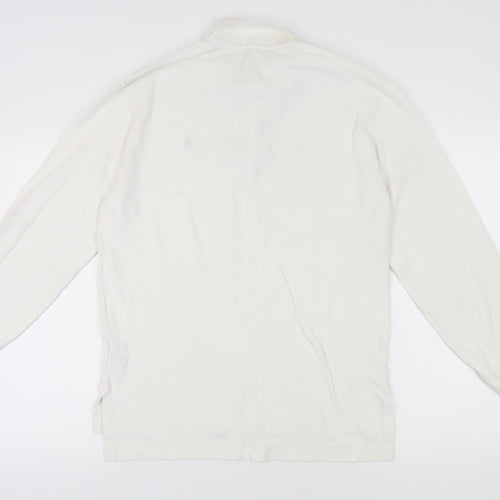 Ralph Lauren Men's White Long Sleeve Polo M
