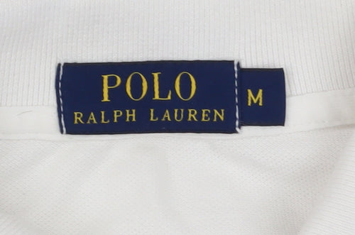 Ralph Lauren Men's White Long Sleeve Polo M
