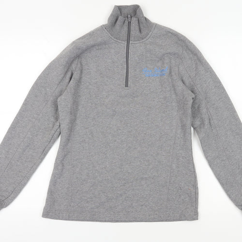 Sport-Tek Women's Grey XS Mock Neck Pullover Sweatshirt