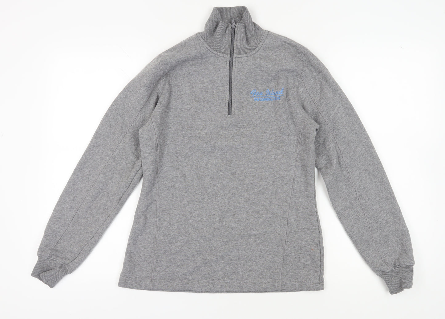 Sport-Tek Women's Grey XS Mock Neck Pullover Sweatshirt