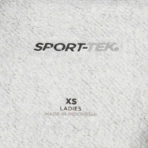 Sport-Tek Women's Grey XS Mock Neck Pullover Sweatshirt