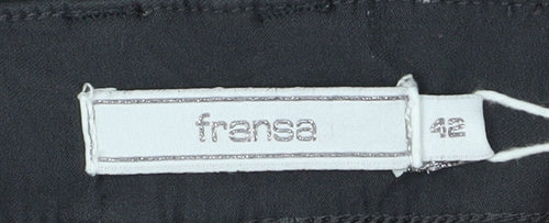 Fransa Women's Black Skinny Trousers Size 14