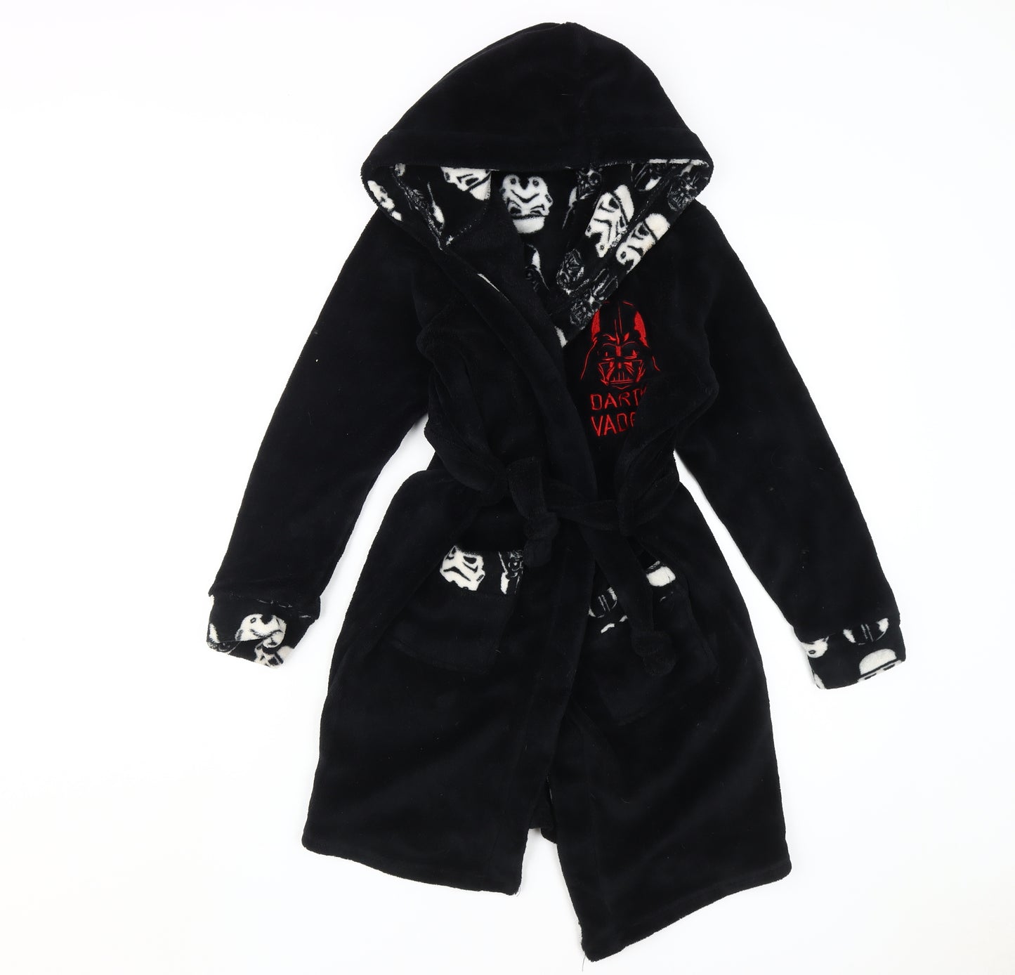 Star Wars Boys Black Velvet Darth Vader Hooded Robe 10-11 Years