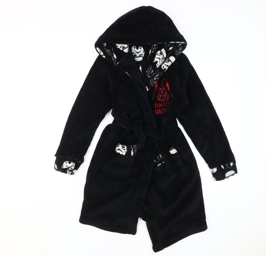 Star Wars Boys Black Velvet Darth Vader Hooded Robe 10-11 Years