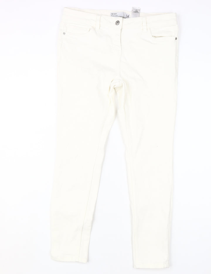 Next Women's Ivory Skinny Jeans Size 14 Plus