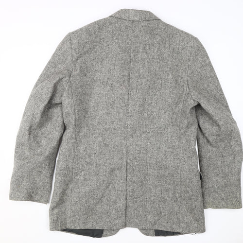 Quality Menswear Grey Wool Blazer, Men's Size 42R