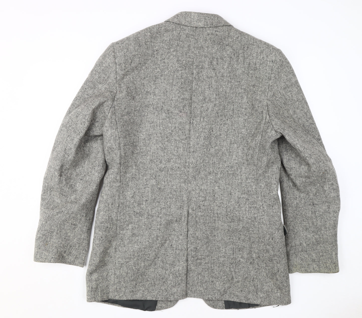 Quality Menswear Grey Wool Blazer, Men's Size 42R