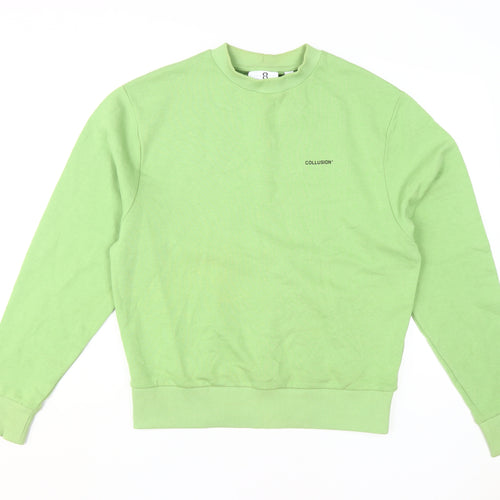 Collusion Women's Green XS Pullover Sweatshirt