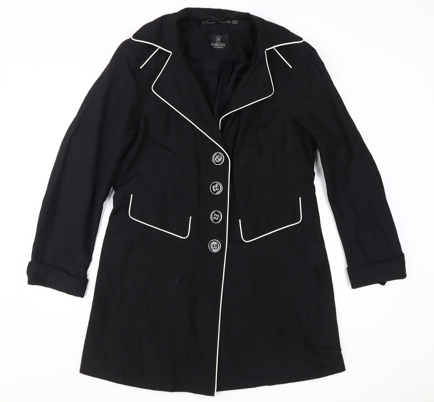 Madeleine Women's Black Mid-Length Coat Size M