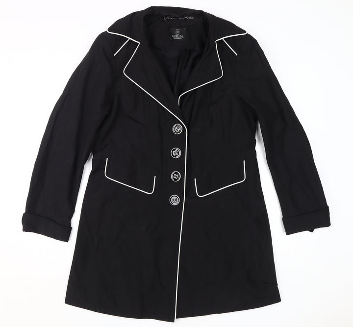 Madeleine Women's Black Mid-Length Coat Size M