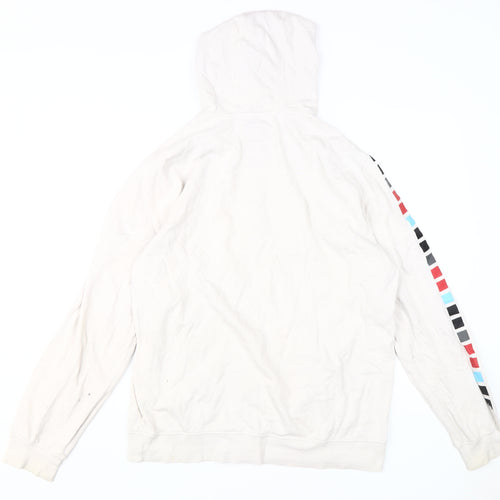 Quiksilver Men's White Full Zip Hoodie - L