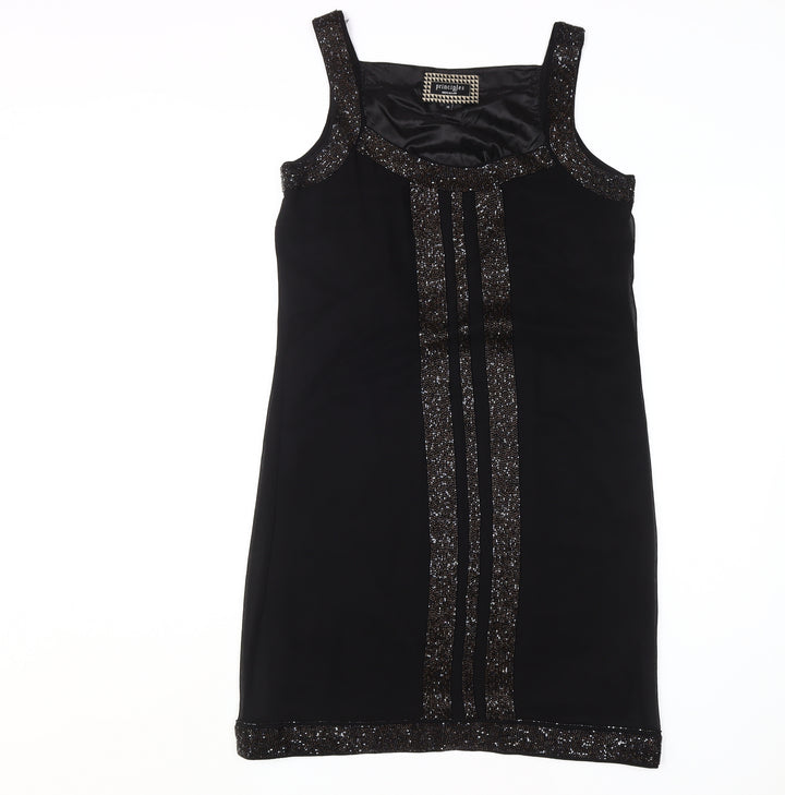 Principles by Ben de Lisi Black Sequin Shift Dress 12