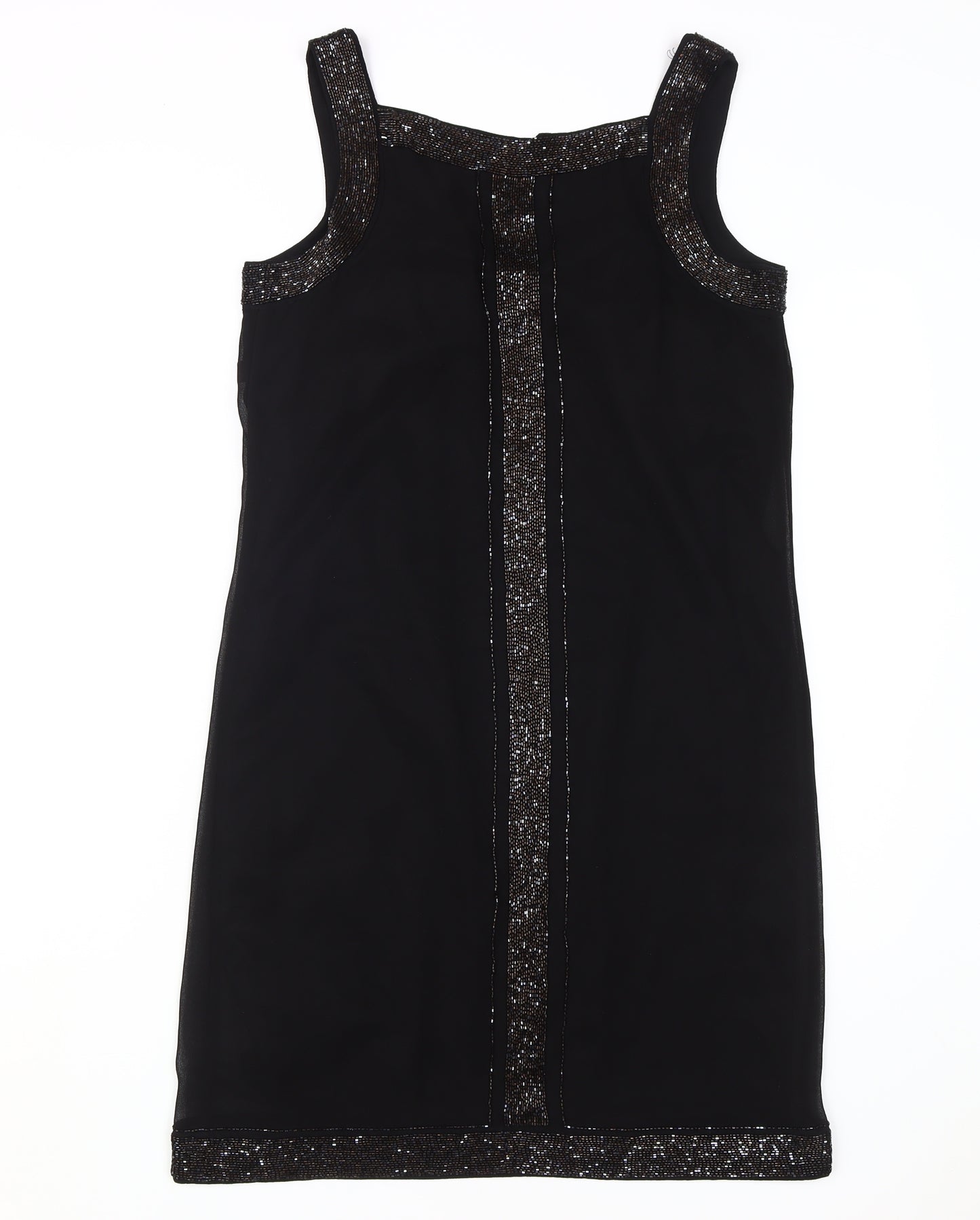 Principles by Ben de Lisi Black Sequin Shift Dress 12