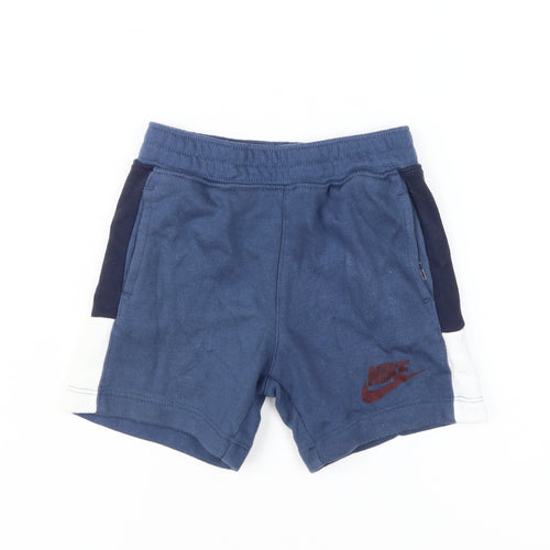 Nike Boys Blue Sweat Shorts, Size 24 Months, Comfy Casual Wear
