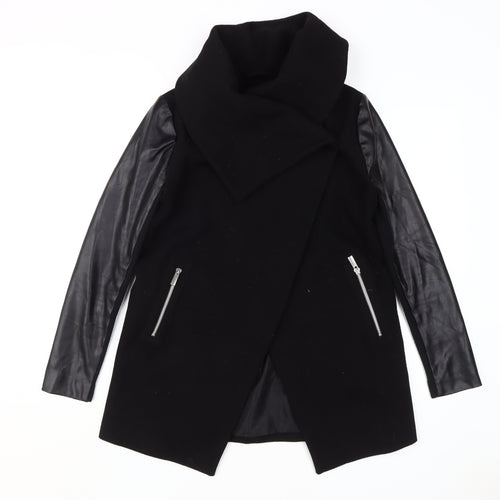 Oasis Women's Black XS Mid-Length Zip Coat