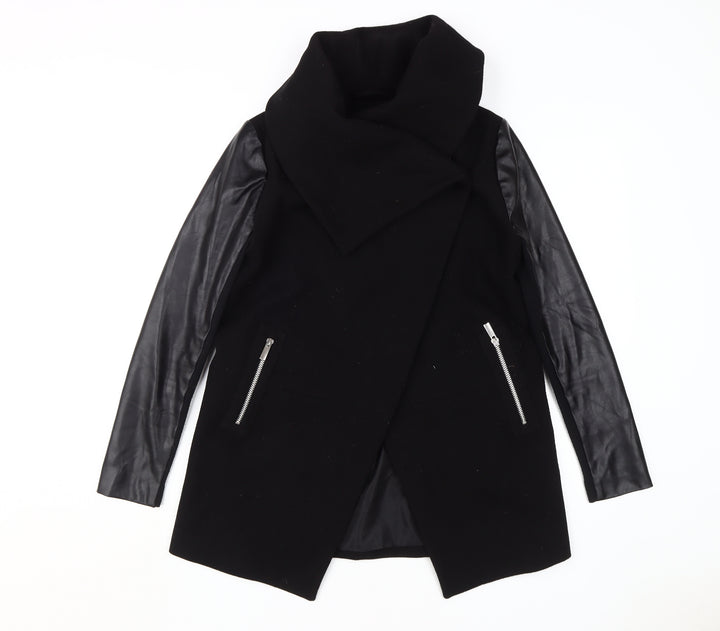 Oasis Women's Black XS Mid-Length Zip Coat