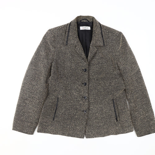 Gelco Women's Grey Tweed Blazer Size 10