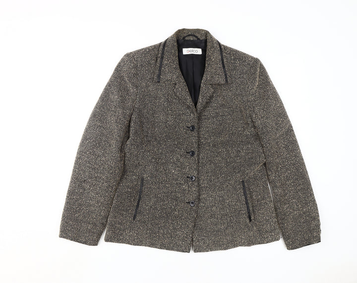 Gelco Women's Grey Tweed Blazer Size 10