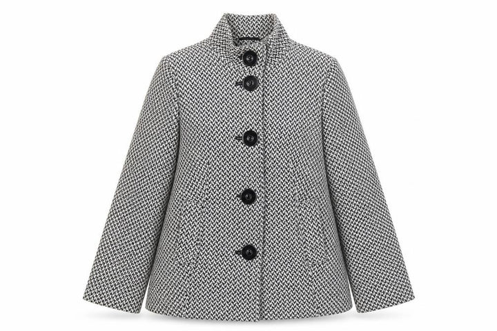 Debenhams Women's Black Tweed Size 14 Classic Coat
