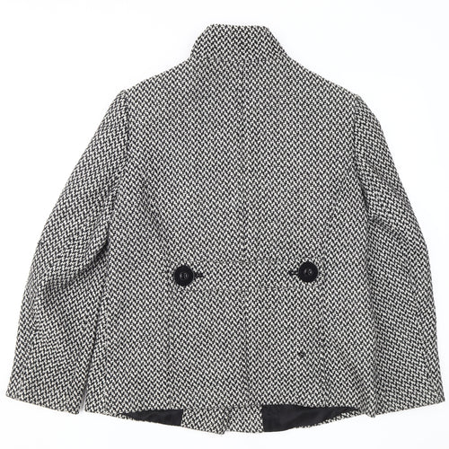 Debenhams Women's Black Tweed Size 14 Classic Coat