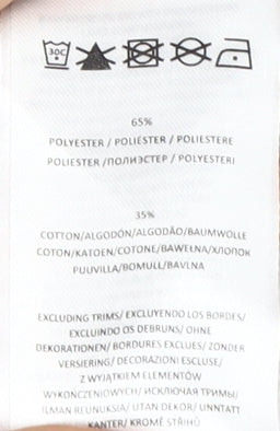 Brave Soul Unisex White Raglan T-Shirt M