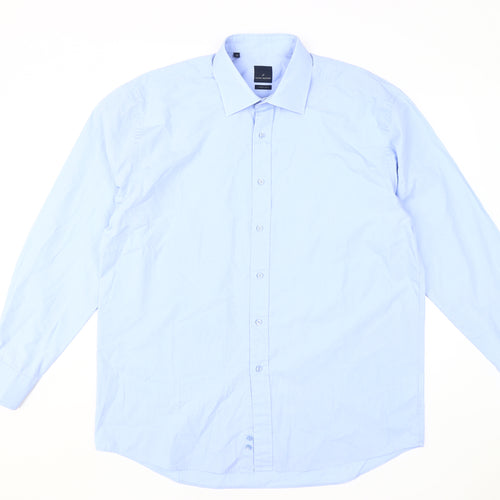 Daniel Hechter Men's Blue Dress Shirt Size 17