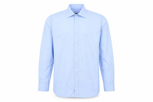 Front view of Daniel Hechter Men's Blue Dress Shirt, size 17