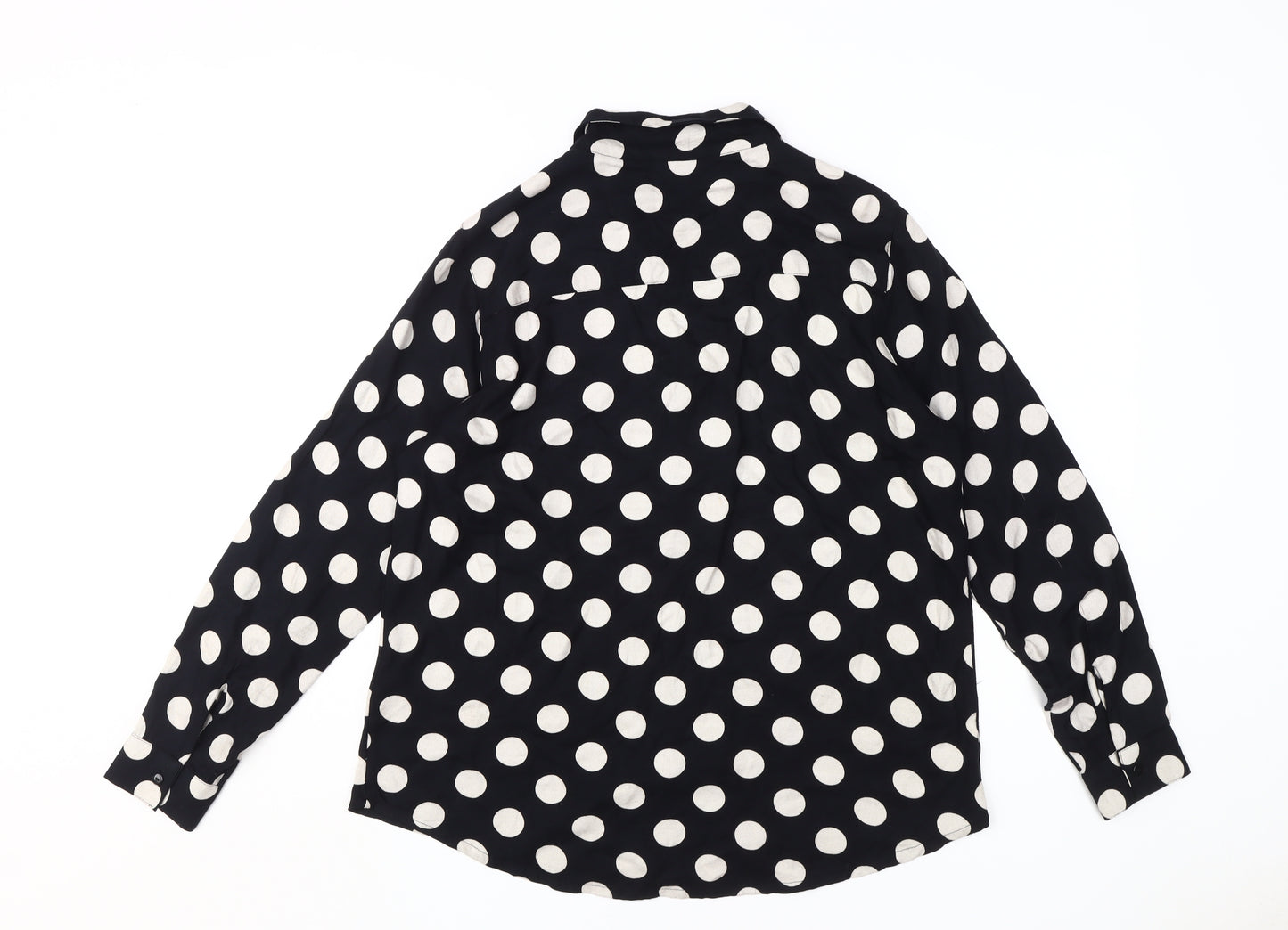Jacqueline de Yong Women's Black Polka Dot Button-Up Shirt
