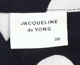 Jacqueline de Yong Women's Black Polka Dot Button-Up Shirt