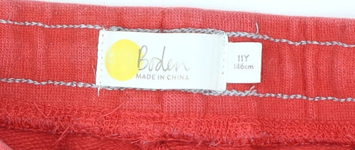 Boden Boys Red Sweat Shorts 11 Years Casual Summer