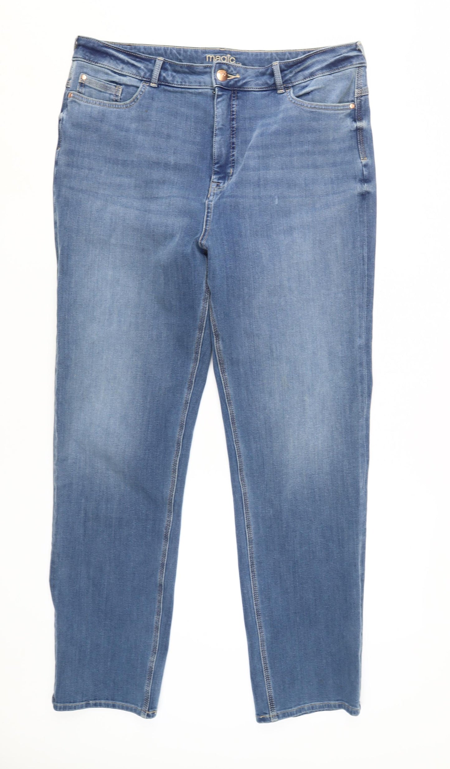 Marks and Spencer Women's Blue Straight Jeans Size 18