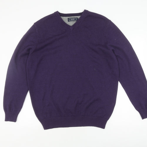 Maine New England Men's Purple Cotton Pullover L