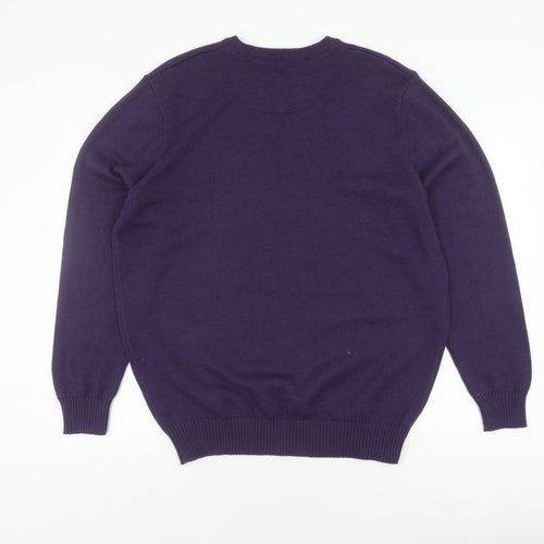 Maine New England Men's Purple Cotton Pullover L