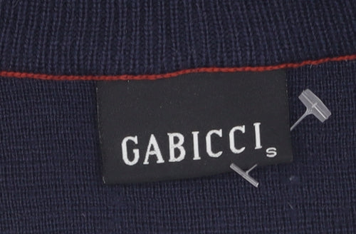 Gabicci Men's Blue Wool Acrylic V-Neck Pullover Jumper S