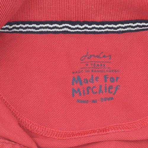 Joules Boys Red Polo Shirt, 6 Years, Cotton, Short Sleeve
