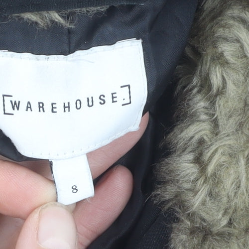 Warehouse Women’s Black Winter Coat Size 8