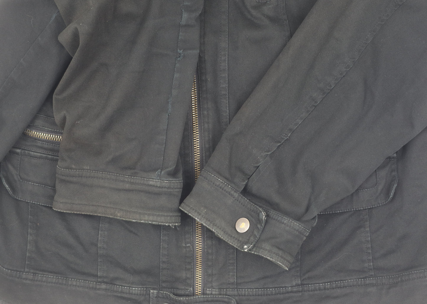 Evans Women's Black Biker Jacket Size 22 Plus