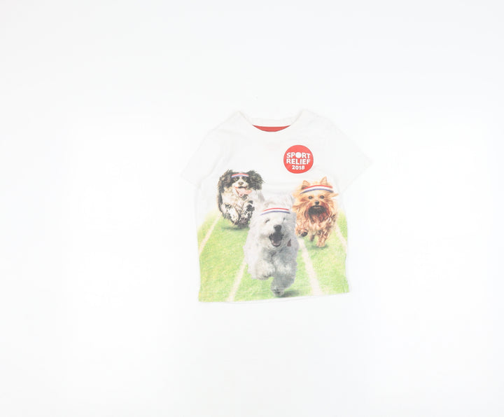 Sport Relief 2018 White Girls T-Shirt 1-2 Years Graphic Print