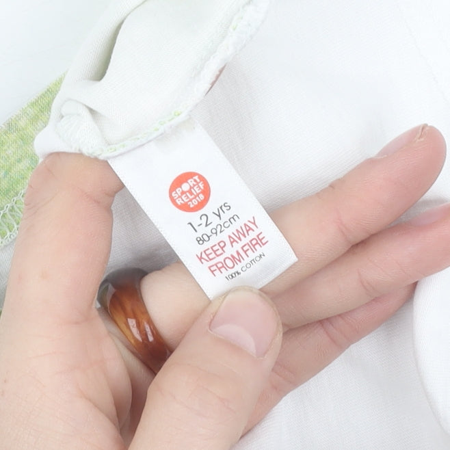 Sport Relief 2018 White Girls T-Shirt 1-2 Years Graphic Print