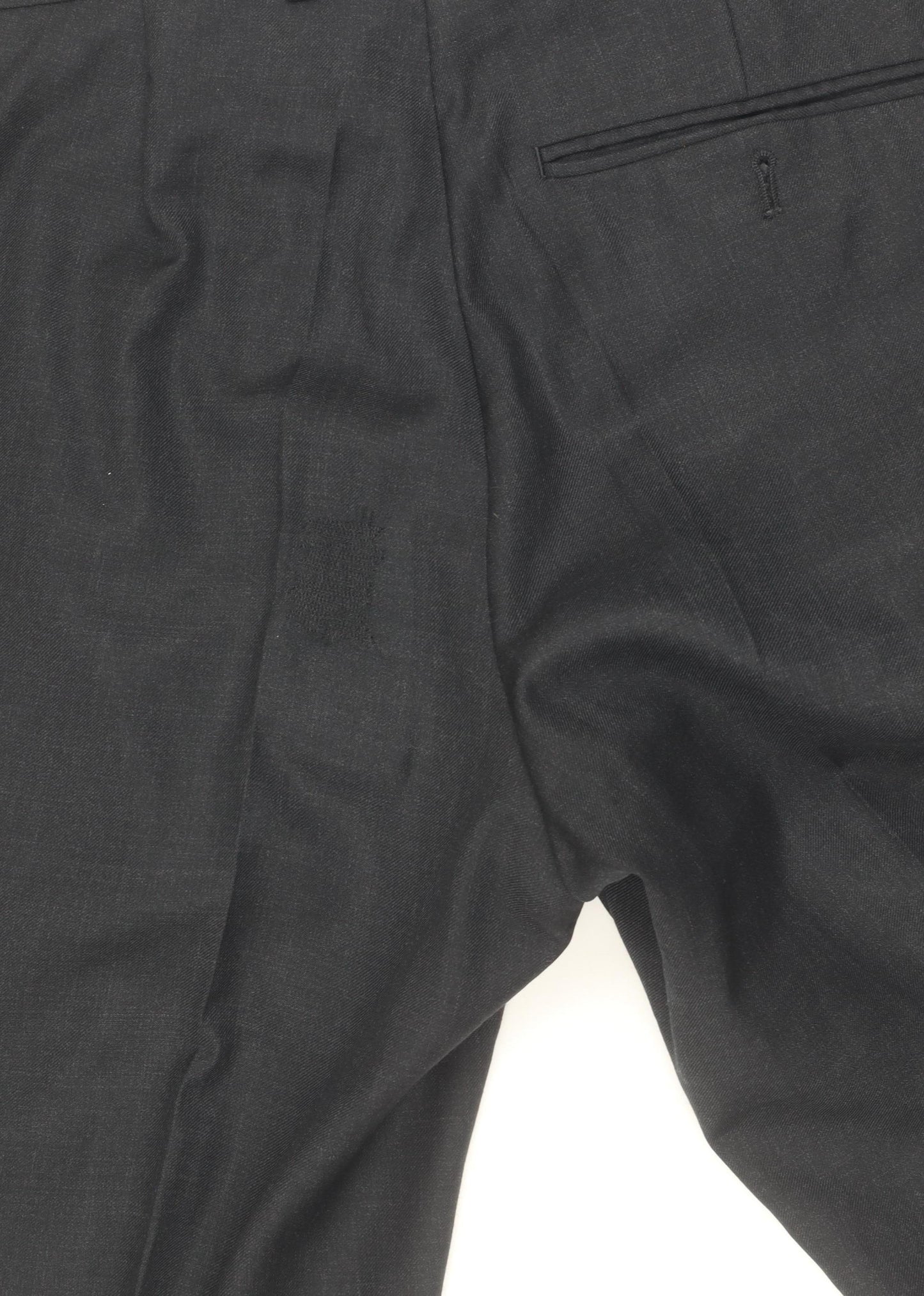 Charles Tyrwhitt Men's Black Wool Slim Fit Dress Pants