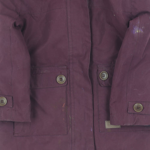 Trespass Girls Purple Parka Coat 2-3 Years Waterproof