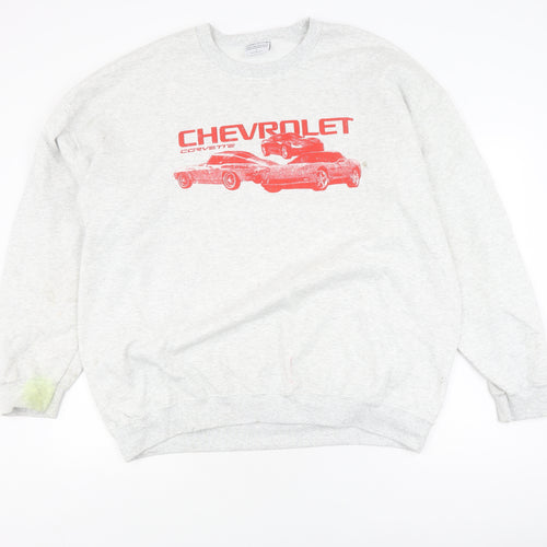 Corvette Men’s Grey Pullover Sweatshirt L