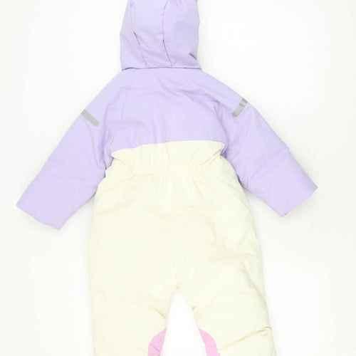 Zara Girls Ski Snowsuit, Purple/White, Age 3-4, Winter