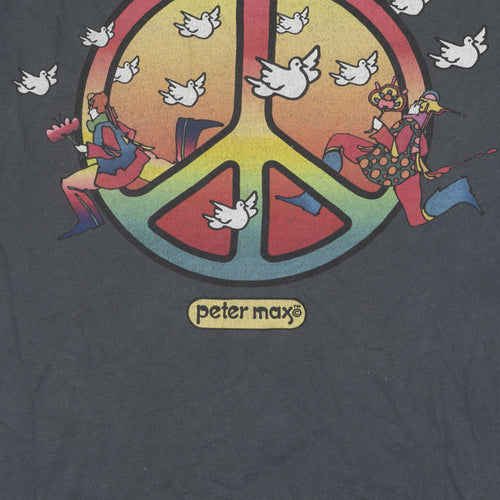 Wrangler Men’s Small Retro Black Peace Graphic T-Shirt