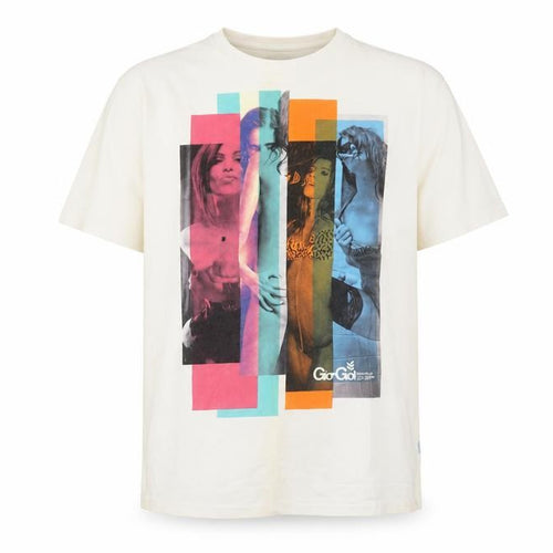 Go Go Men's XL White Graphic Print T-Shirt